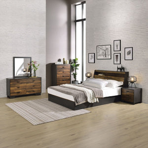 Eos - Mirror - Walnut & Black