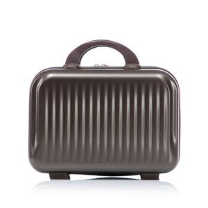 ABS Spinner Wheel Luggage Set with Cosmetic Case - Brown