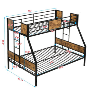 Modern Metal Bunk Bed With Dual Side Ladder And Metal Desig