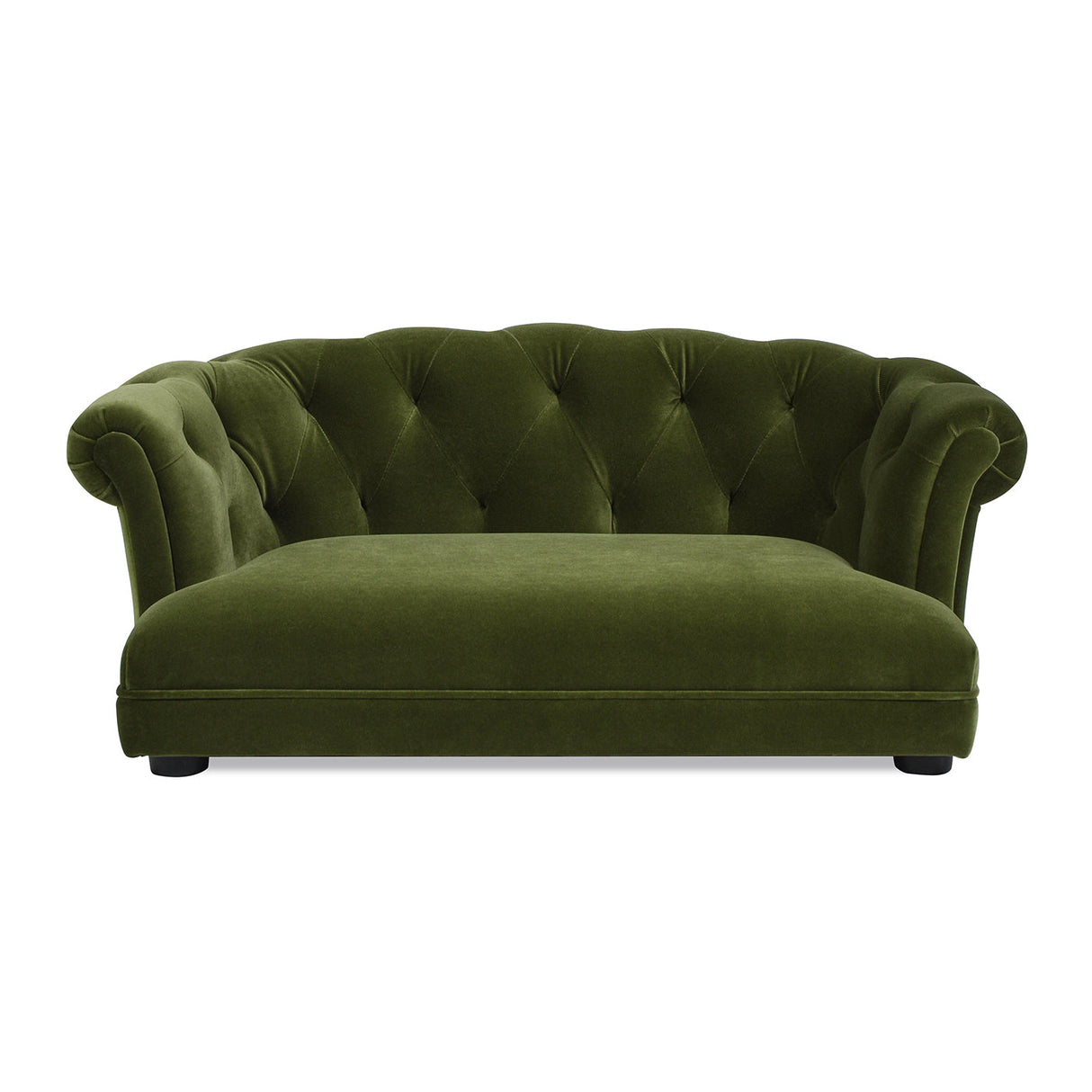 Kiki 36.5' Chesterfield Dog Sofa Bed, Medium, Olive Green Performance Velvet