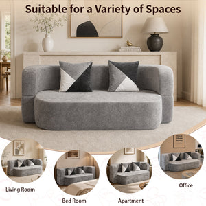 Eggshell Sofa Bed - Convertible Boneless Couch