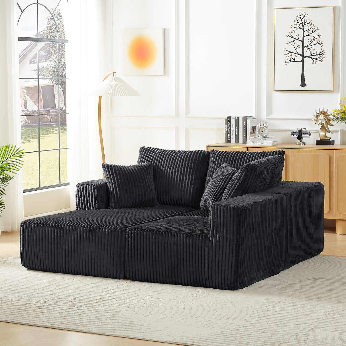 Modular Sectional Sofa - Modern Corduroy Cloud Couch