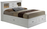 Traditional Style Bookcase Storage Bed