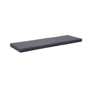 Lounge Chaise Set in Black Acacia Wood with Water-Resistant Cushions
