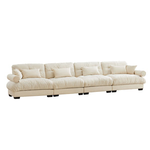 Oversized Modular Sectional Sofa with Deep Seat – Available in Dark Gray, Blue, or Beige