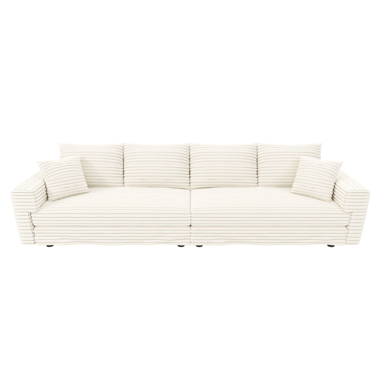 4 Seat Sofa, Modern Comfy Upholstered Sofa Cloud Couch, Deep Seat Couches With Soft Pillows