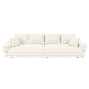 4 Seat Sofa, Modern Comfy Upholstered Sofa Cloud Couch, Deep Seat Couches With Soft Pillows