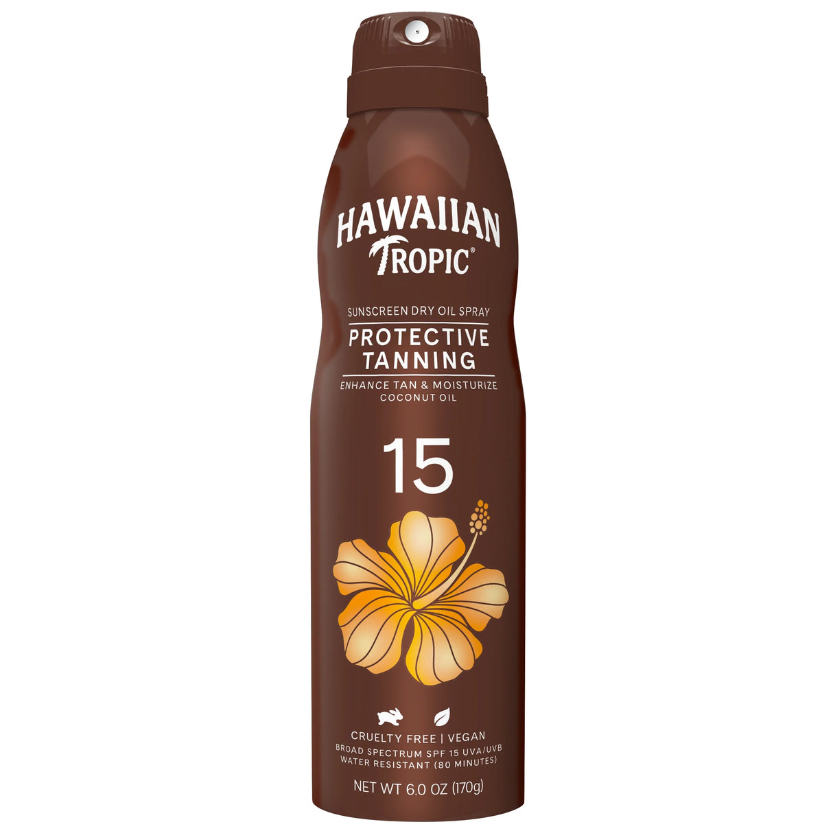 Hawaiian Tropic Dry Oil Sunscreen Spray SPF 15 6oz