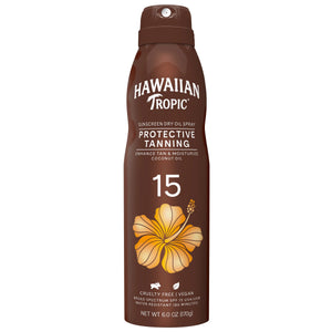 Hawaiian Tropic Dry Oil Sunscreen Spray SPF 15 6oz