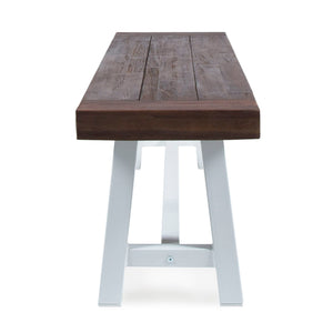 Tranquilizer - Outdoor Acacia Wood Bench With Slat Panel Design