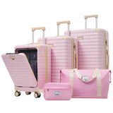 Deluxe 5-Piece Hard side Luggage Set With USB & TSA Security