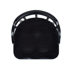 Breda - Turned Bubble Spindle Low Back Counter Stool - Black