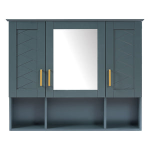 Modern Wall Mounted Medicine Cabinet With Adjustable Shelves, Soft Close Doors, High Define Mirror