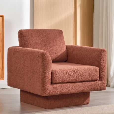 Hartswell Teddy Sherpa Modern Swivel Accent Chair