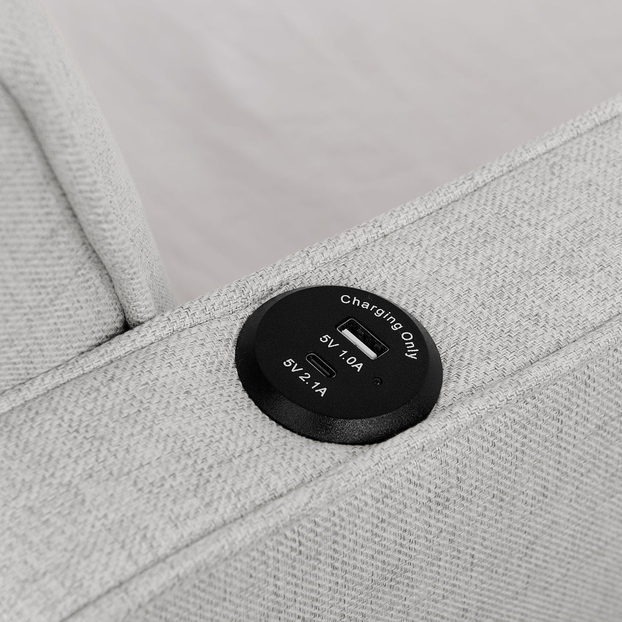 Daybed With Pop Up Trundle And USB Charging Armrest