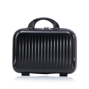 ABS Spinner Wheel Luggage Set with Cosmetic Case - Black