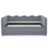 Gingham Daybed With USB Charging Port, Wave-Shaped Design