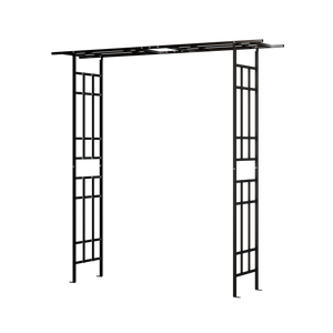Metal Garden Arch with Adjustable Width for Climbing Plants