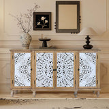 Hollow-Carved Accent Cabinenet