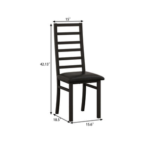 Rectangular Stretch Dining Table With 4 Chairs - Black / Gray