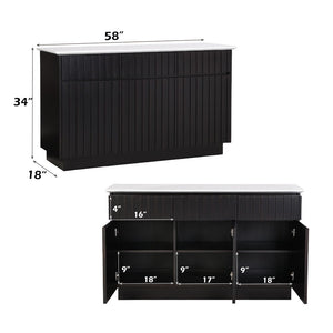 Jaramillo - Server - Engineering Marble Top & Black