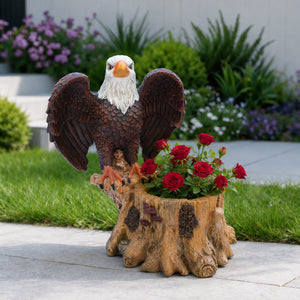 Majestic Eagle with Spread Wings Garden Planter Pot