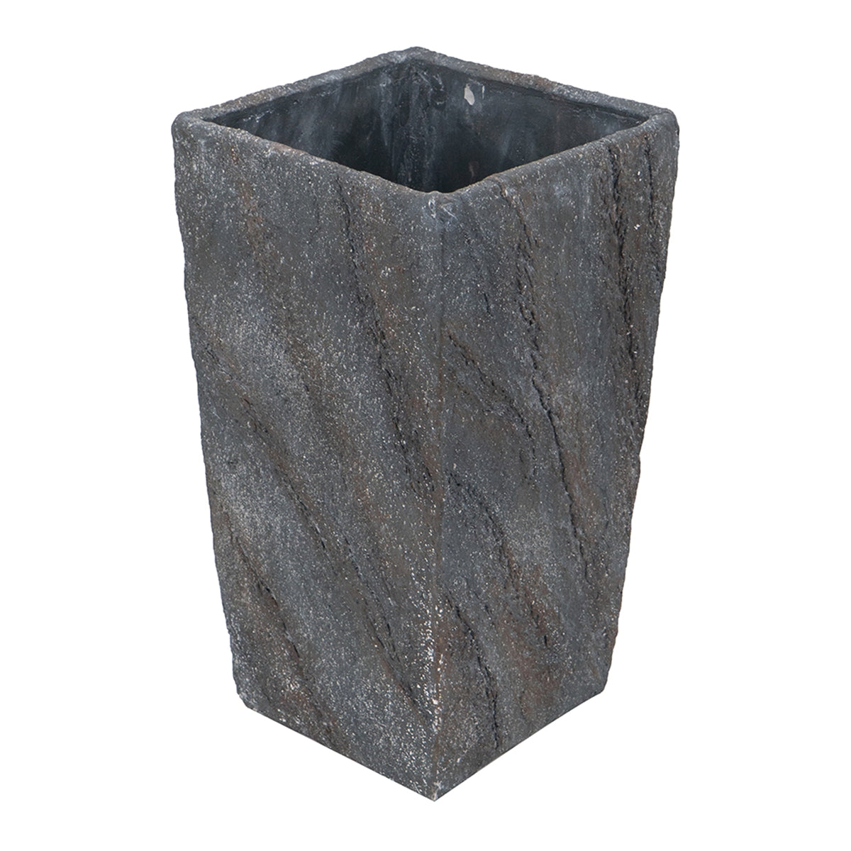 9.4x9.4x18.1" Cement Planter Large