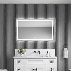 LED Bathroom Mirror with Front and Backlight