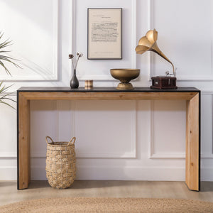 59in Modern Wood Console Table - Entryway & Sofa Table