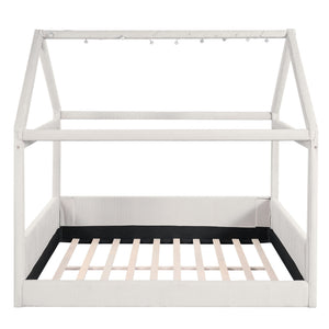 Upholstered House Style Daybed With LED Light Strips