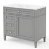 Bathroom Vanity With Top Sink, 2 Drawers and Tip Out Drawer