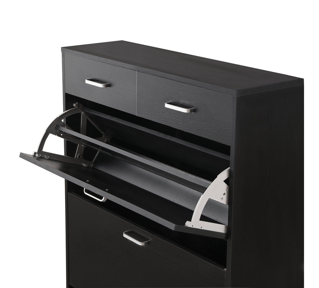 Large Size Shoe Cabinet - Freestanding Tipping Bucket Organizer