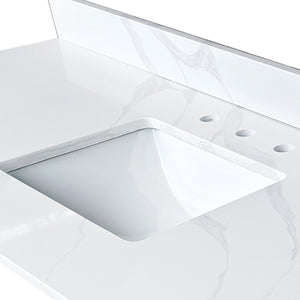 61-Inch Quartz Bathroom Vanity Top