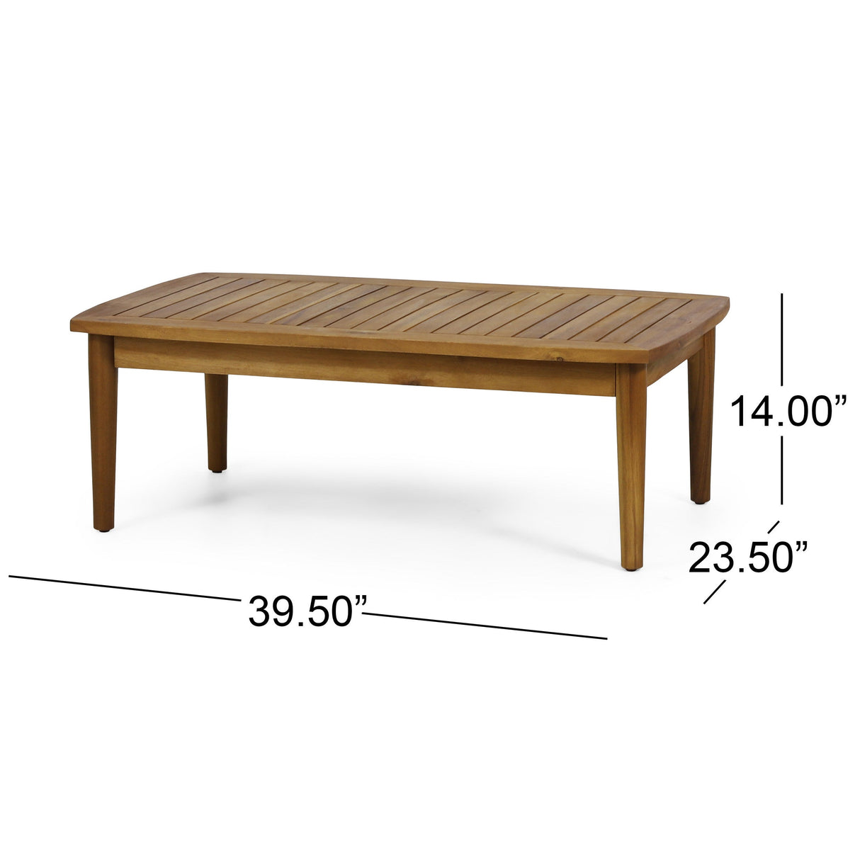 Willowbrook Teak Brown 4-Piece Wood Outdoor Patio Conversation Seating Set