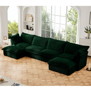 Slipcovered U Shape Sectional Sofa