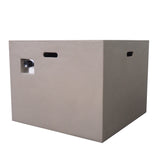 AIDAN 31' Square Fire Pit 40,000 BTU Light Grey Magnesium Oxide 31.25'