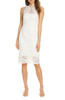 Women's Ivory Lace Cocktail Dress - Size 8