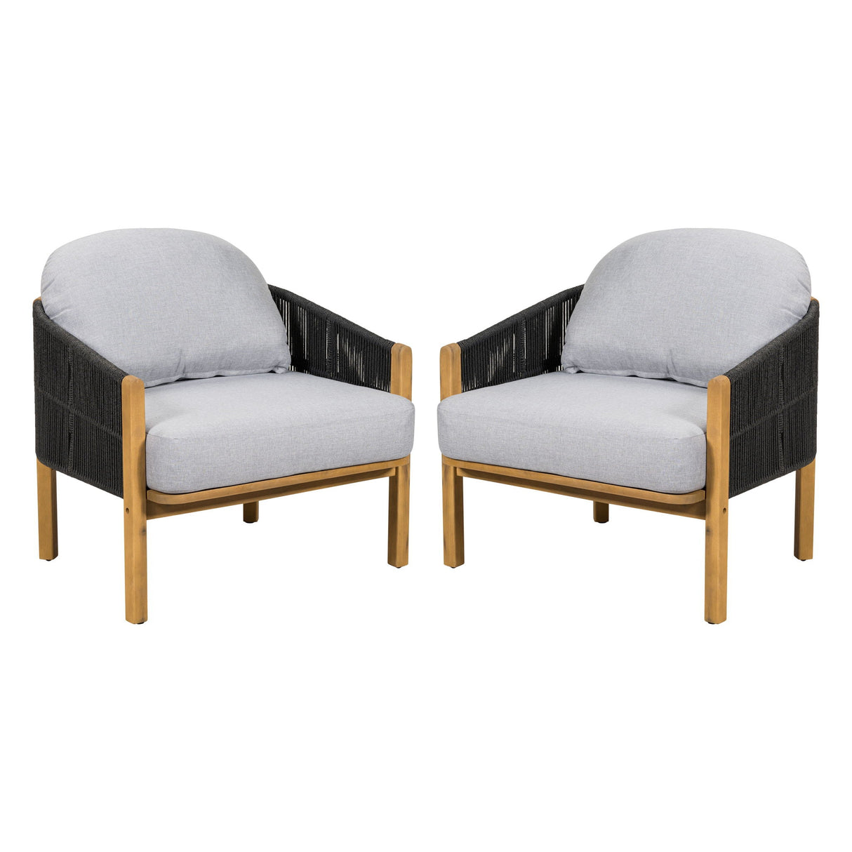 Grotta - Outdoor Wood Club Chair (Set of 2)