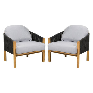 Grotta - Outdoor Wood Club Chair (Set of 2)