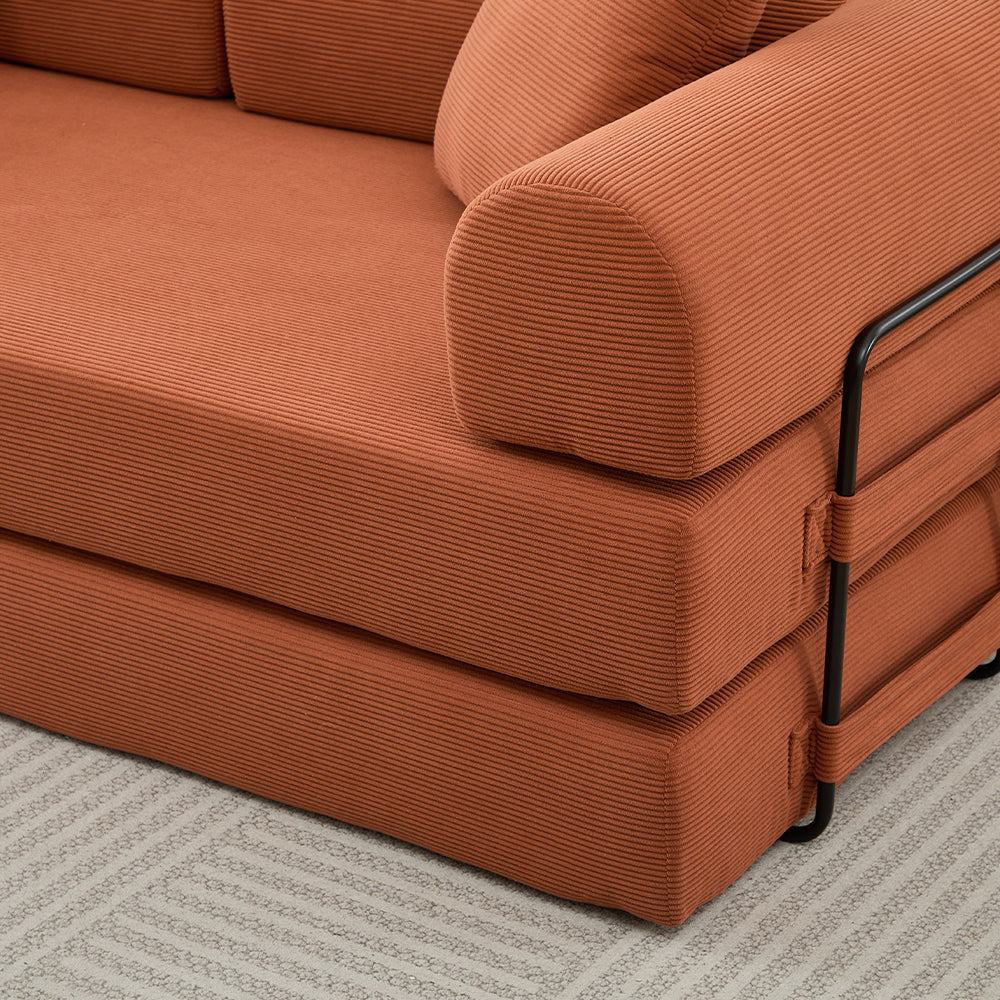 Folding Sofa Bed 78.5' Convertible Couch with 2 Pillows