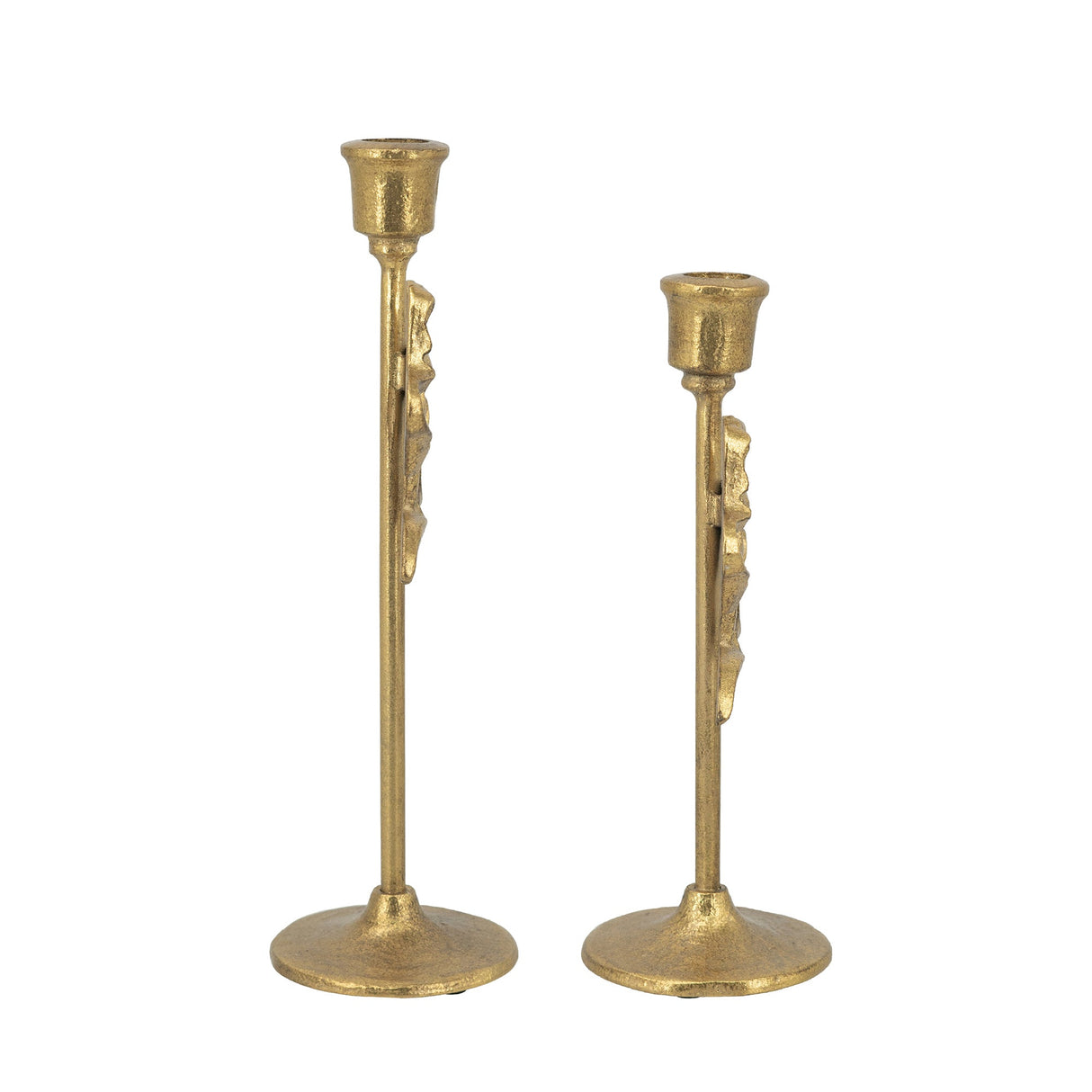 Set of 2 Vintage Gold Candle Holders