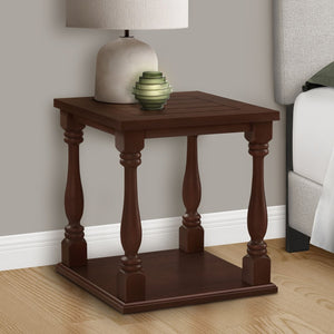 Accent Table, 2 Tier, Square, Traditional - Espresso
