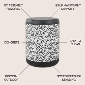 Indi Modern Bohemian Geometric Drum Garden Stool