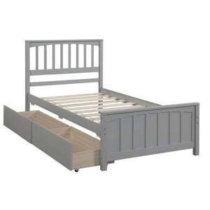 Platform Bed With Two Drawers