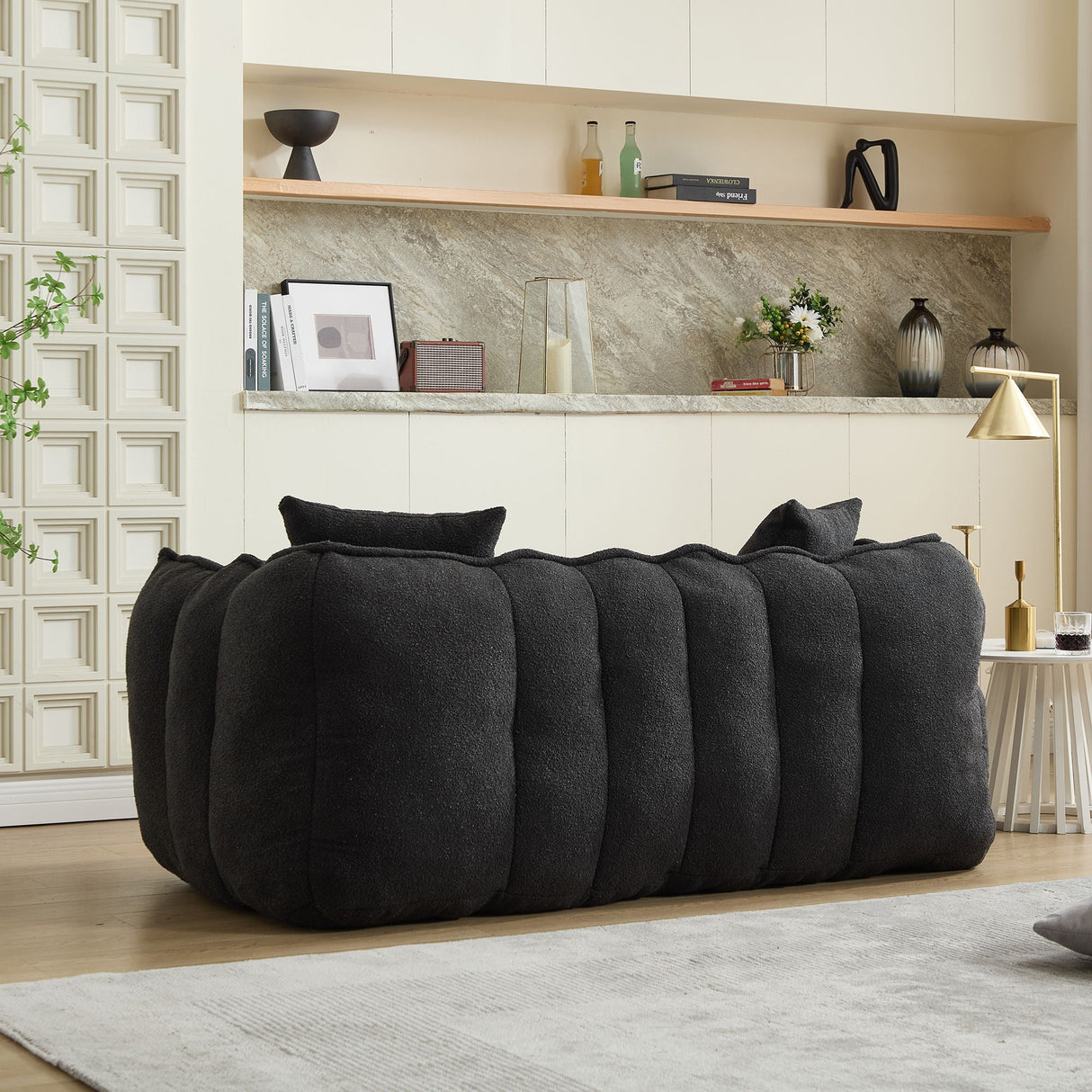 Cozy Beanbag Chair With High Resilience Foam Core For 2