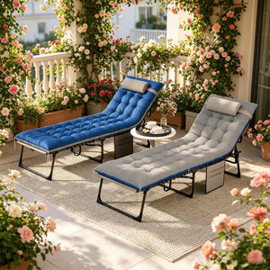 Cozy Outdoor Lounge Chairs Set of 2