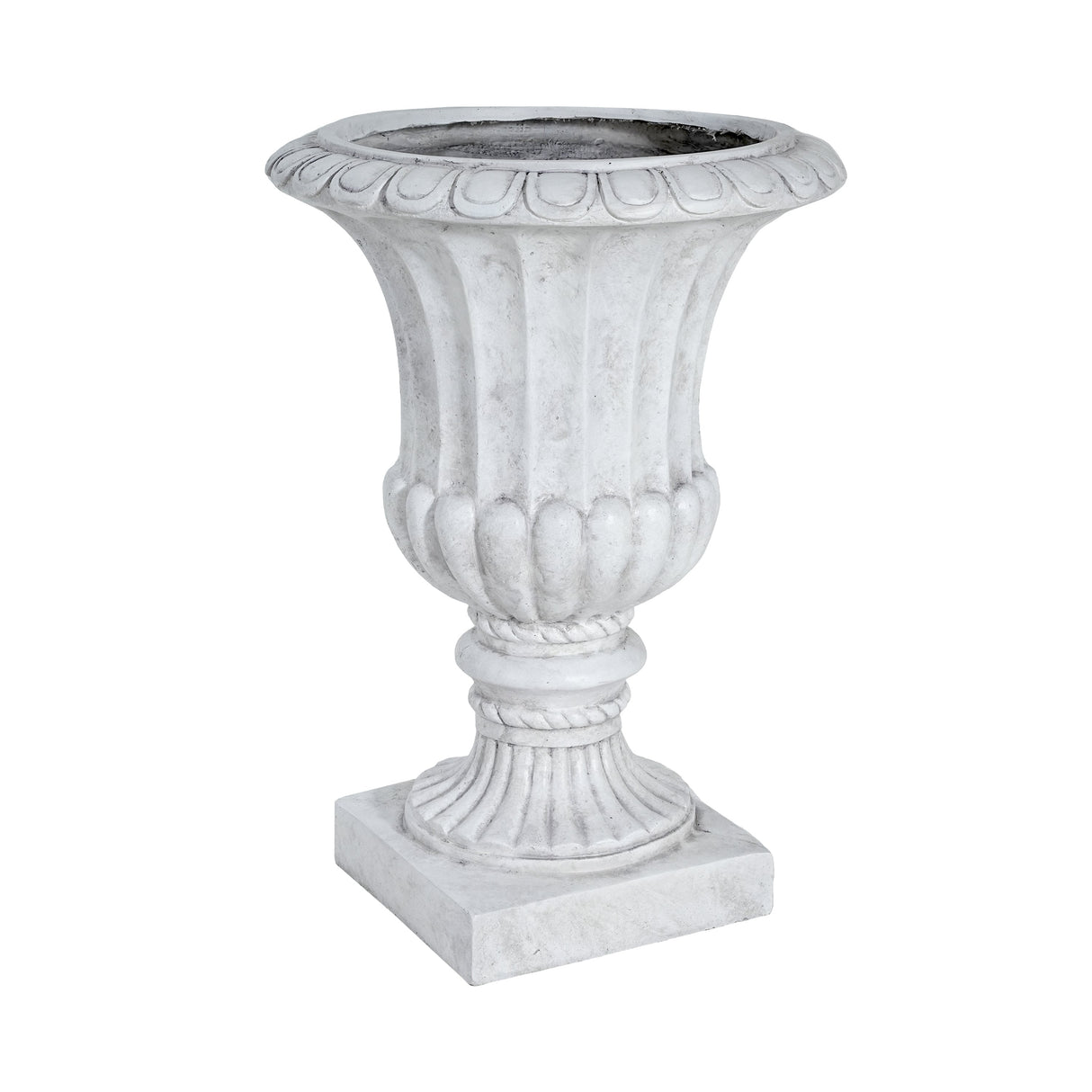 Outdoor Garden Urn Planter, Antique White