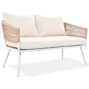 K&K 4-Piece Boho Rope Patio Furniture Set