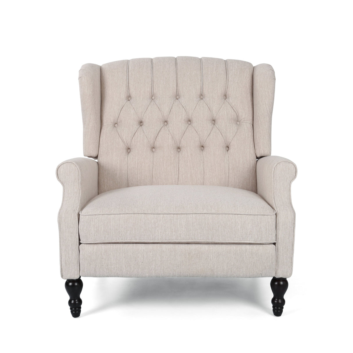 Push Back Recliner Chair Fabric Lounge Armchair