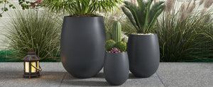 Lightweight Round MGO Outdoor Planter Set - 3 Sizes